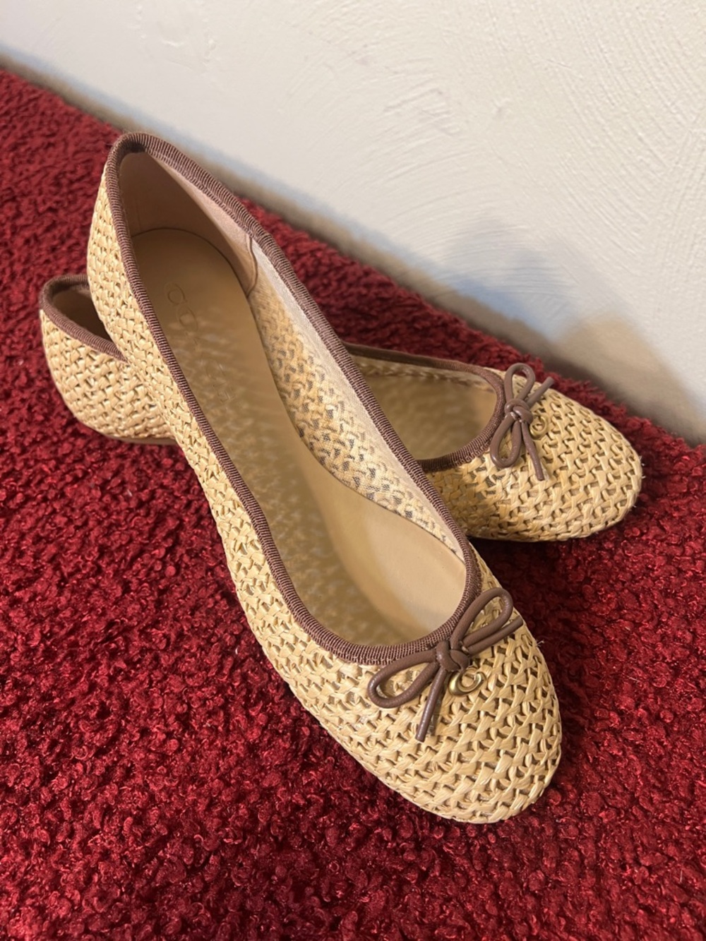 ABIGAIL FLAT Raffia Coach Ballet Flats Size 6.5 - Picture 14 of 14